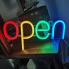 Battery Powered OPEN Letters Neon Lights Colorful Night Lamps LED Neon Sign Light  Office Signage