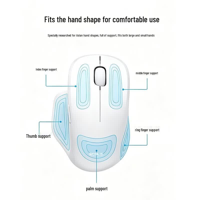 Ecolai M02BK Ergonomic Wireless Office Mouse