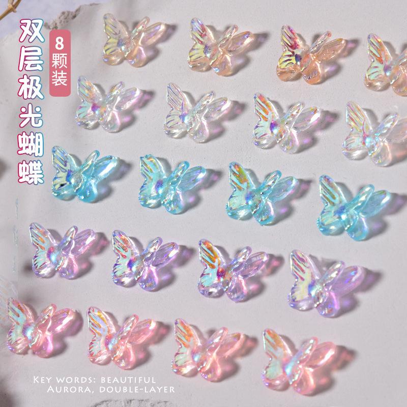 20pc Exqusitive Bows Nail Resin Charms Mini Bow Nail Art Accessories Bow Black White Rice White Bow Tie Nails Decoration Diamond