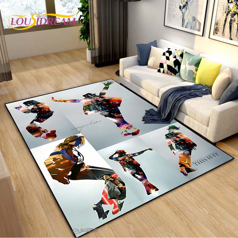 

Michael J-Jackson Carpet for Living Room Sofa Table Bedroom Rugs Home decor Kitchen washroom Indoor Outdoor Non-slip floor Mats 100x150cm