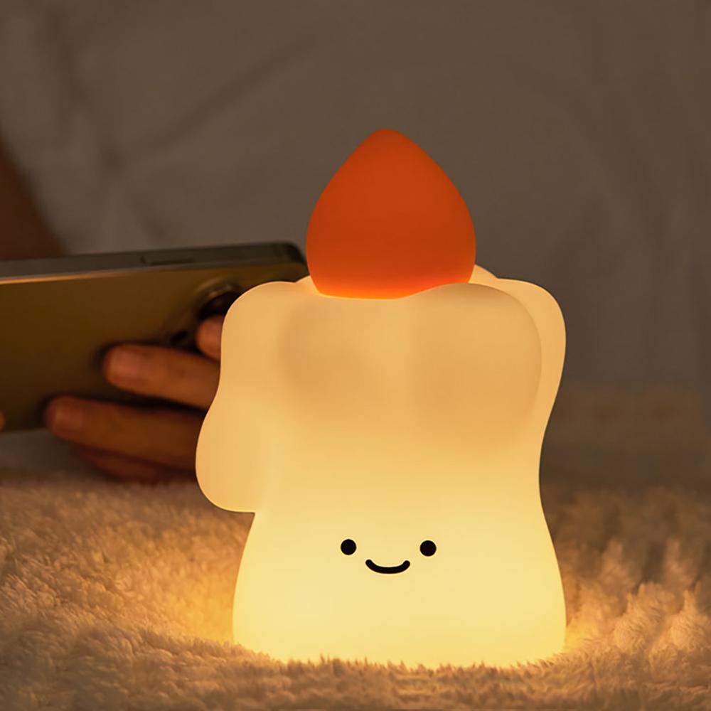 Cute Cloud Night Light Silicone Nursery USB Rechargeable Christmas Sleeping Bedside Lamp Touch Sensor Nightlights For Bedroom