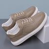 Little White Shoes Hollow Breathable Casual Shoes Men's First Layer Cowhide Low-top Board Shoes Versatile