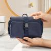 Space Saving Foldable Toiletry Bag with Clasp Waterproof Oxford Cloth Makeup Organizer Large Hanging Cosmetic Holder