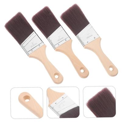 Soft Bristle Angled Paint Brush Thickened Wall Brushing Tools Wood Handle Brush  Wall Painting