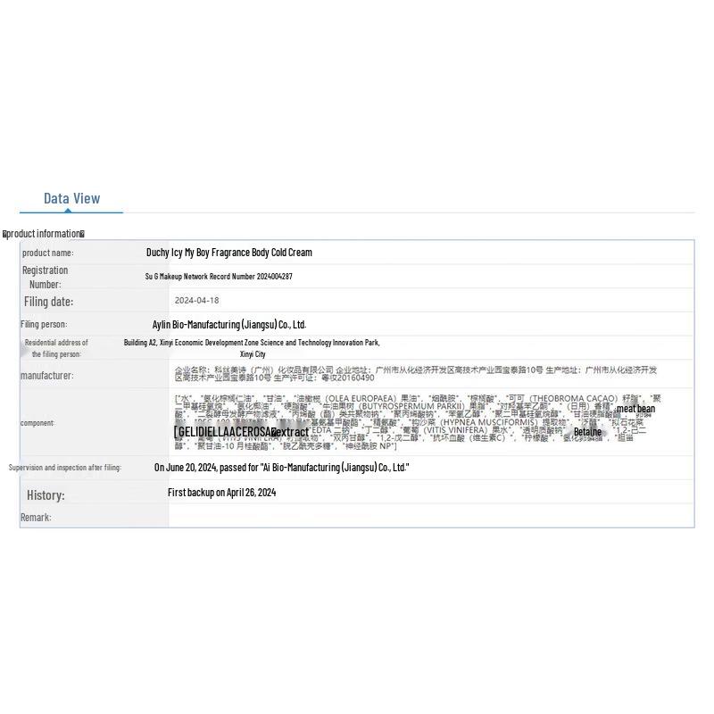 Dear lrean My Youth Fragrance Body Cold Cream