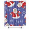 TU Santa Claus Shower Curtain Christmas Bathroom Decor Festive Holiday Waterproof Fabric Home Decor Gift Idea Festive Xmas Patte