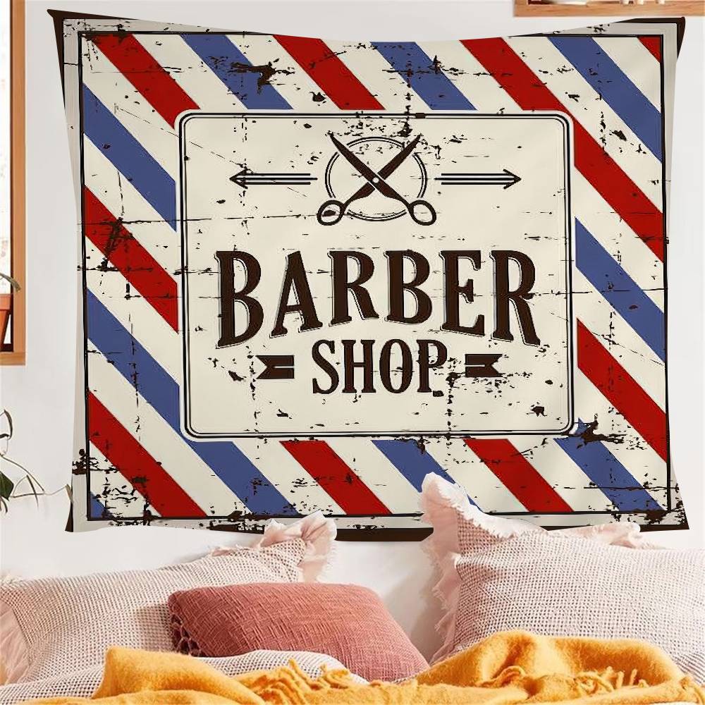 Vintage Barber Shop Welcome Hippie Wall Hanging Tapestries Bohemian Wall Tapestries Mandala INS Home Decor