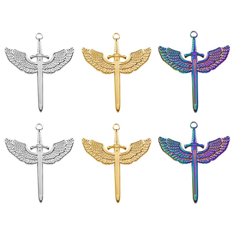 6pcs Mixed Stainless Steel Sword Charms For Jewelry Making/Materials To Make Bracelets Earrings Pendant Charm DIY Keychain Bulk