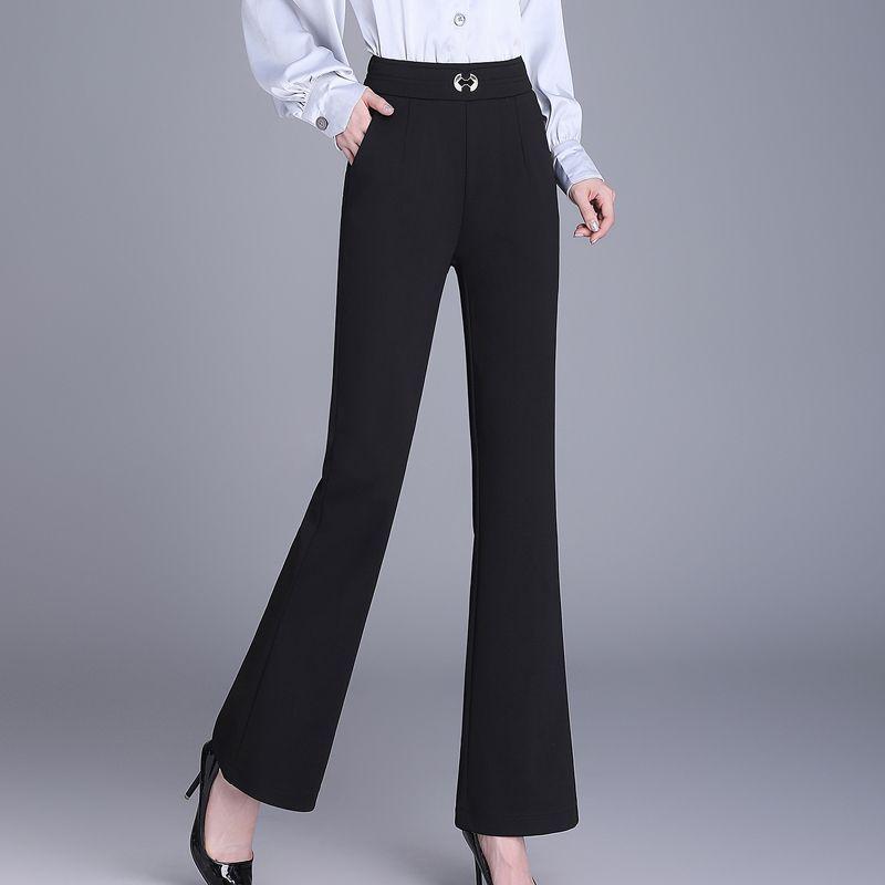 Women's New Spring Autumn Bootcut Pants High-waisted Slim Stretchy Comfortable Casual Pants Small Suit Pant
