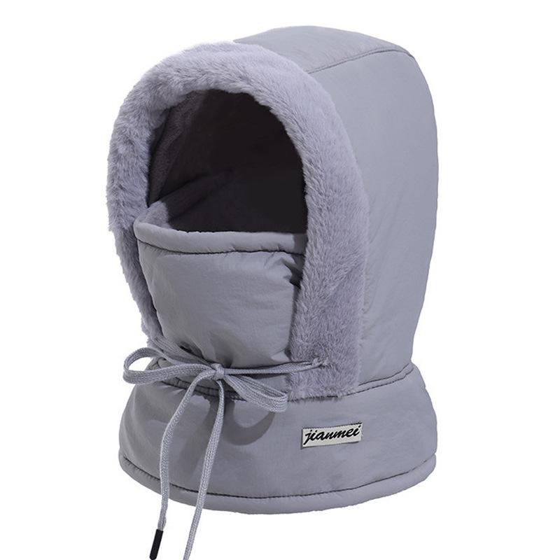 Winter Velvet Lei Feng Hat for Cycling and Commuting Windproof  Thickened  Warm and Cold Proof Ear Protection Neck Scarf  Mask  One Piece Cycling Hat