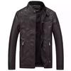 Spring youth straight hem red unhooded stand-up collar casual zipper digging bag autumn zipper leather jacket