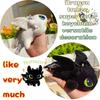 Dragon Taming Master Super Cute Toothless Plush Toy Black and White Flying Dragon Cartoon Doll Keychain Couple Birthday Gift