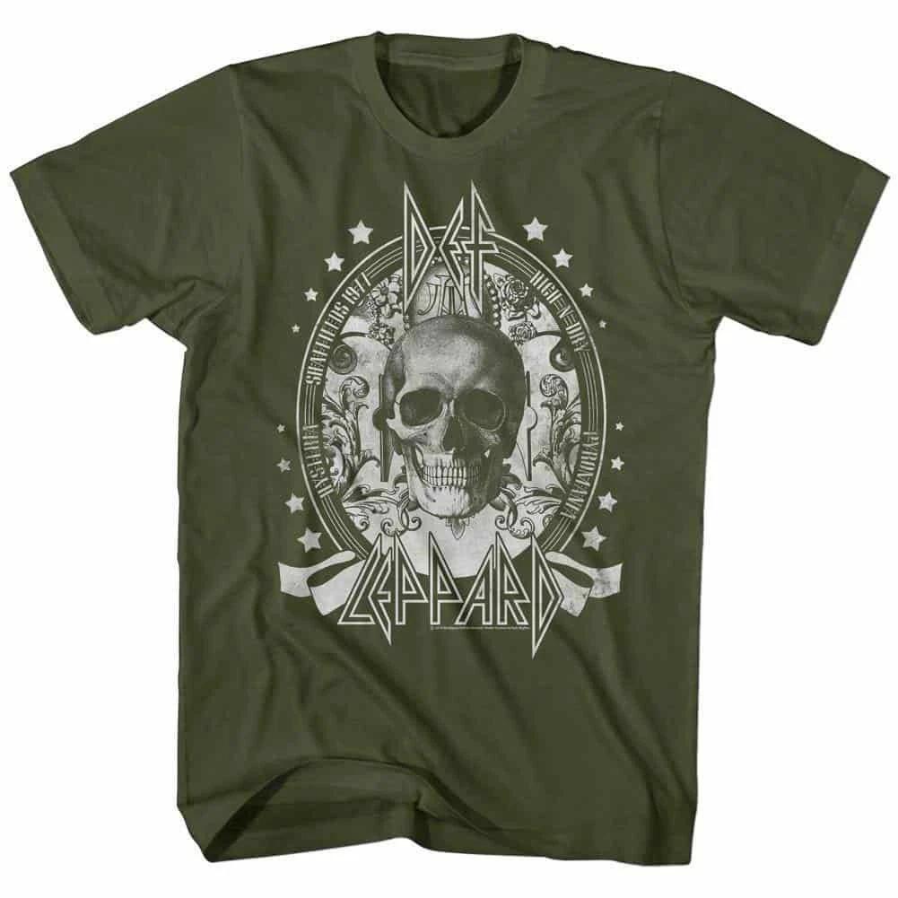 Def Leppard Skull Crest 1977 Men s T Shirt 2XL