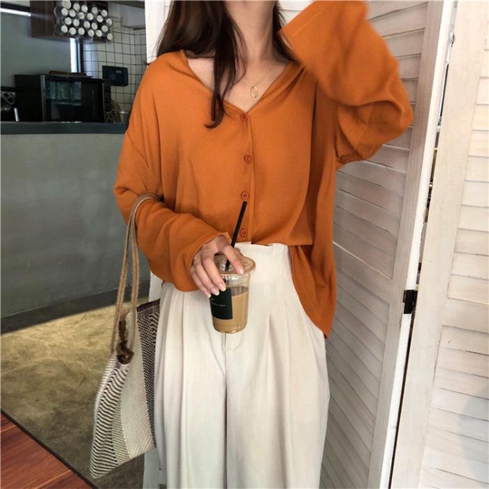 

Chic Korean-Style Polo: Long Sleeve Loose Fit with Hong Kong Flavor, Ideal for Spring & Autumn 2XL (131-145 lbs)