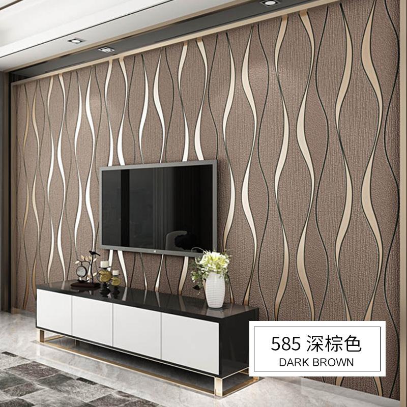 3D Wallpaper Stripe Wallpaper Living Room Background Wallpaper Curve Stripe TV Background Wallpaper Decoration Salon Maison Luxe