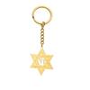 EUEAVAN Stella di David Simbolo Ebraico Chai Portachiavi Acciaio Inossidabile Colore Oro Argento Portachiavi Classico Giudaica Amuleto Gioielli Regali