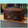 Retro Wooden Jewelry Box With Lid For Home Office Storage Organizer