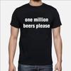 Jeden Milion Piw Proszę Graficzne Nadruki Koszulki Odzież Unisex Letnie Codzienne Moda Streetwear Okrągły Dekolt Krótki Rękaw Góry Koszulki