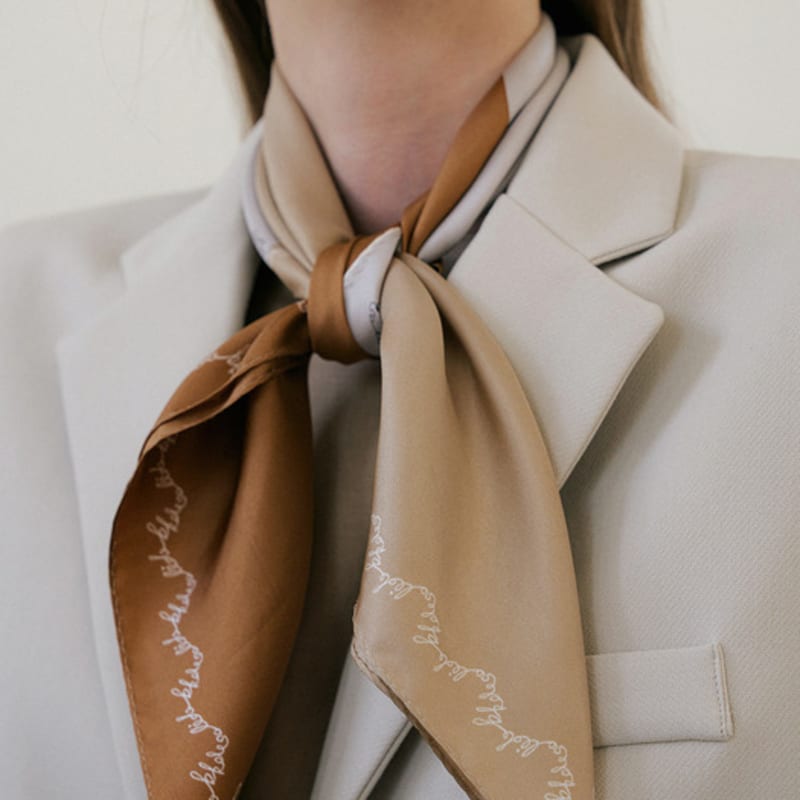 BB’DE SOLI’DE pell silk scarf (2color)