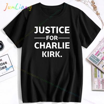 Freedom Charlie Kirk Tshirt Loose Casual FemaleMale Tshirts Unisex Streetwear  Protest American Fashion Unisex T Shirts