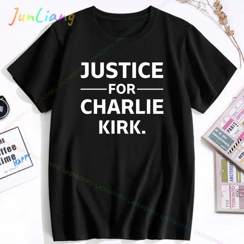 Charlie Kirk Freedom Shirt Human Rights Funny Political Protest Tshirt Classics Shortsleeve Tops Unisex Streetwear Tshirts