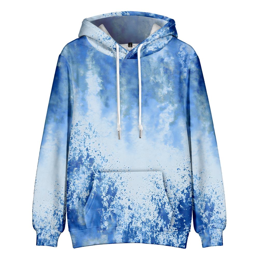 Tie Dye Hoodie Women Unisex Trippy Psychedelic Swirl Pattern Pullover Soft Streetwear Hooded Sweatshirt with Pocket for Festival