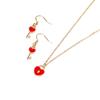 10Pcs/Bag Alloy Love Heart Small Key Lock Shape Charms Enamel Pendant For DIY Bracelet Necklace Jewelry Making Accessories