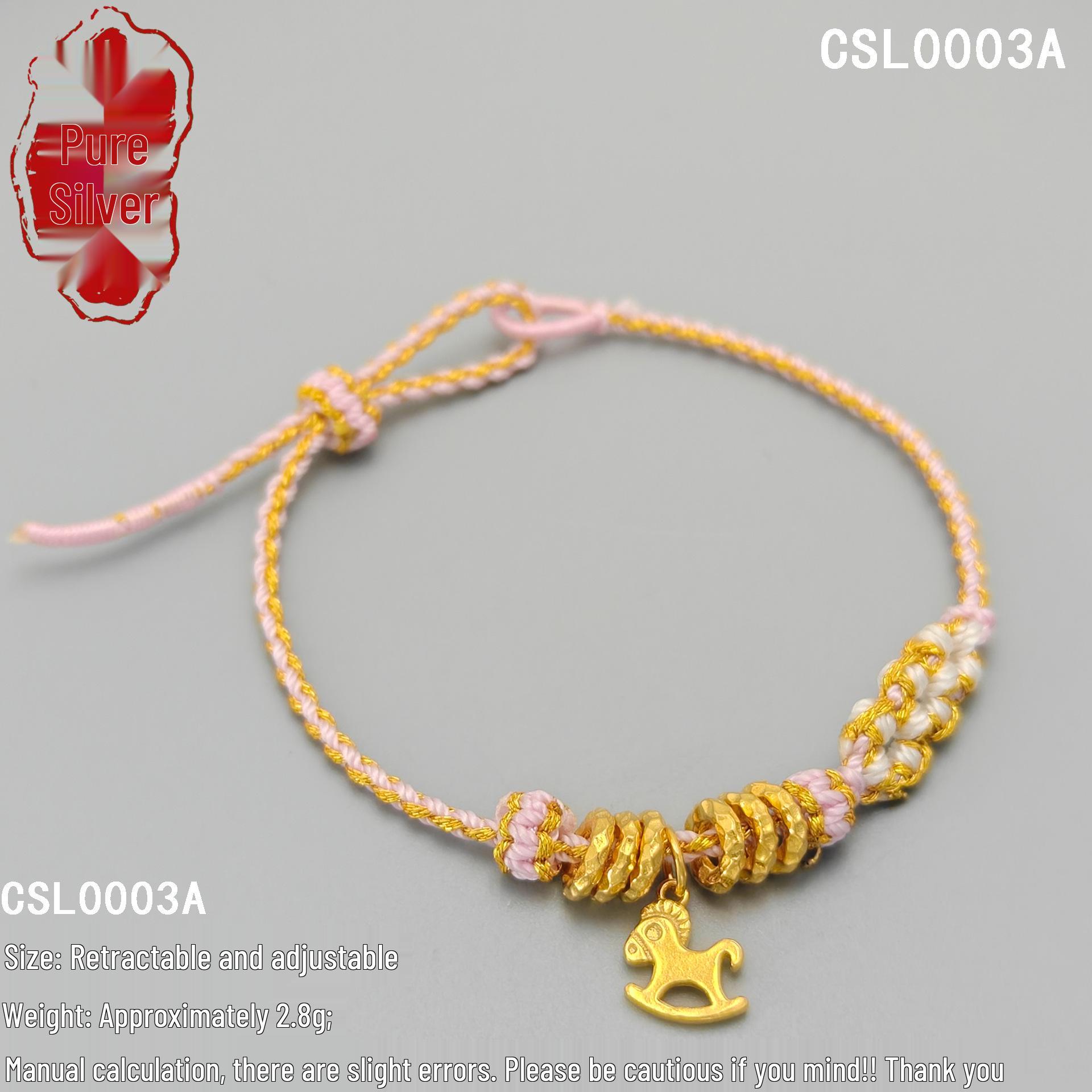 Immediate Wealth 999 Sterling Silver Zodiac New Year Blessings Bracelet for Couples Sterling Silver