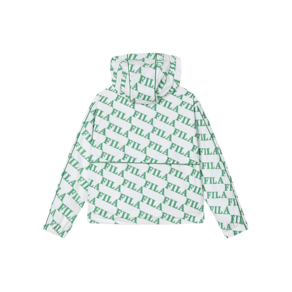 Fila Letter Print Hooded Casual Woven Jacket Women Jackets F11W419703F-ZB