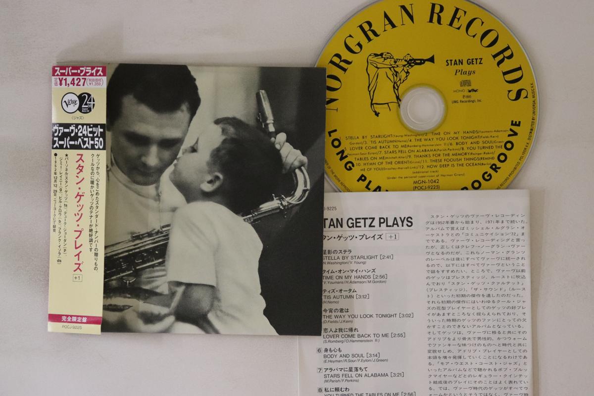 

CD STAN GETZ - Stan Getz Plays +1 POCJ9225 VERVE 2000 Japan Obi Jazz