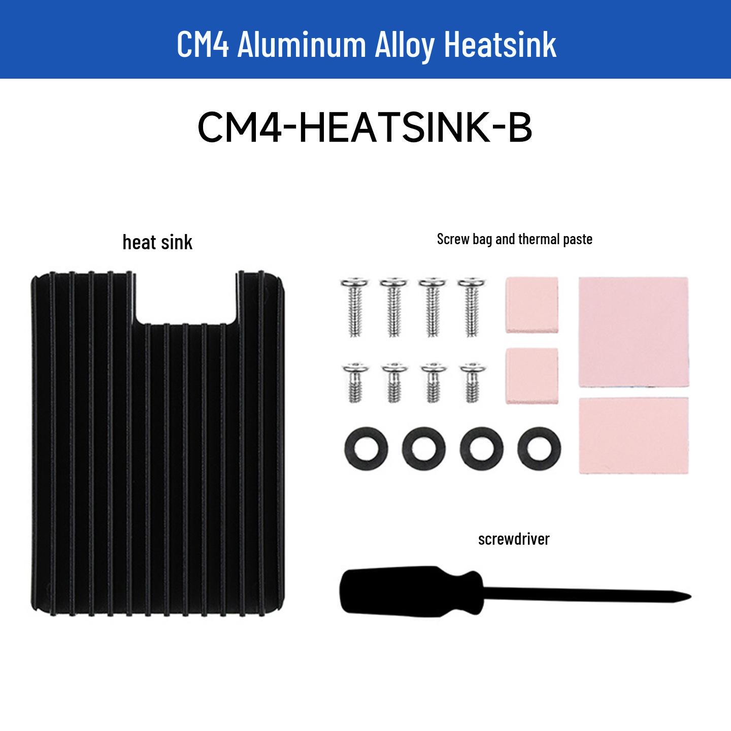 Micro-Snow Raspberry Pi CM4 Aluminum Heatsink with Speed-Controlled Fan Standard Fan