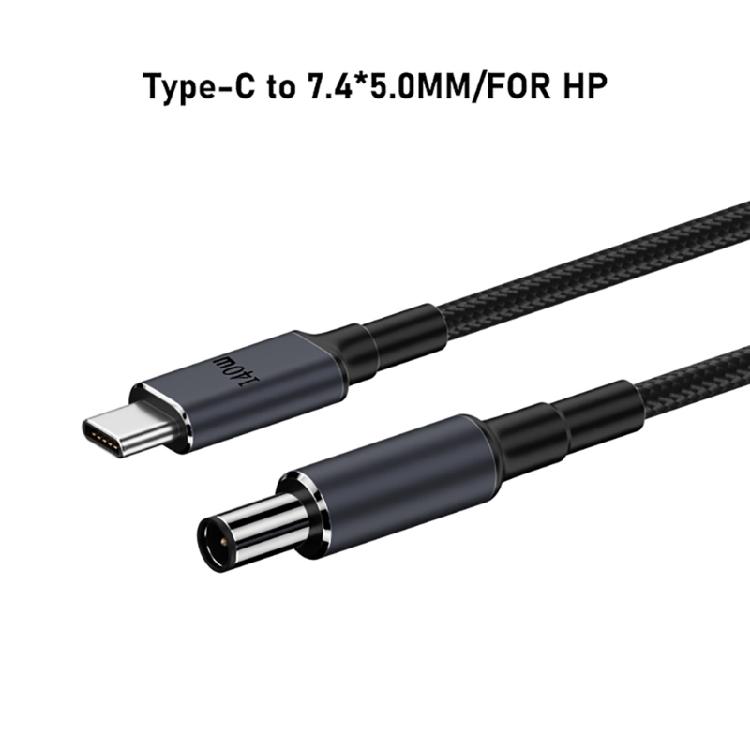 140W Type C to DC5.5x2.5mm 5.5x2.1mm 4.5x3.0mm 6.0x3.7mm 7.4x5.0mm Power Cable