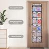12 Large Pockets Over Door Hanging Shoe Organizer, White