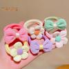 6/12Pcs Hair Rope High Elasticity Fabric Hair Rings Flower Bowknot Decor Versatile Hair Tie Hair Accessory