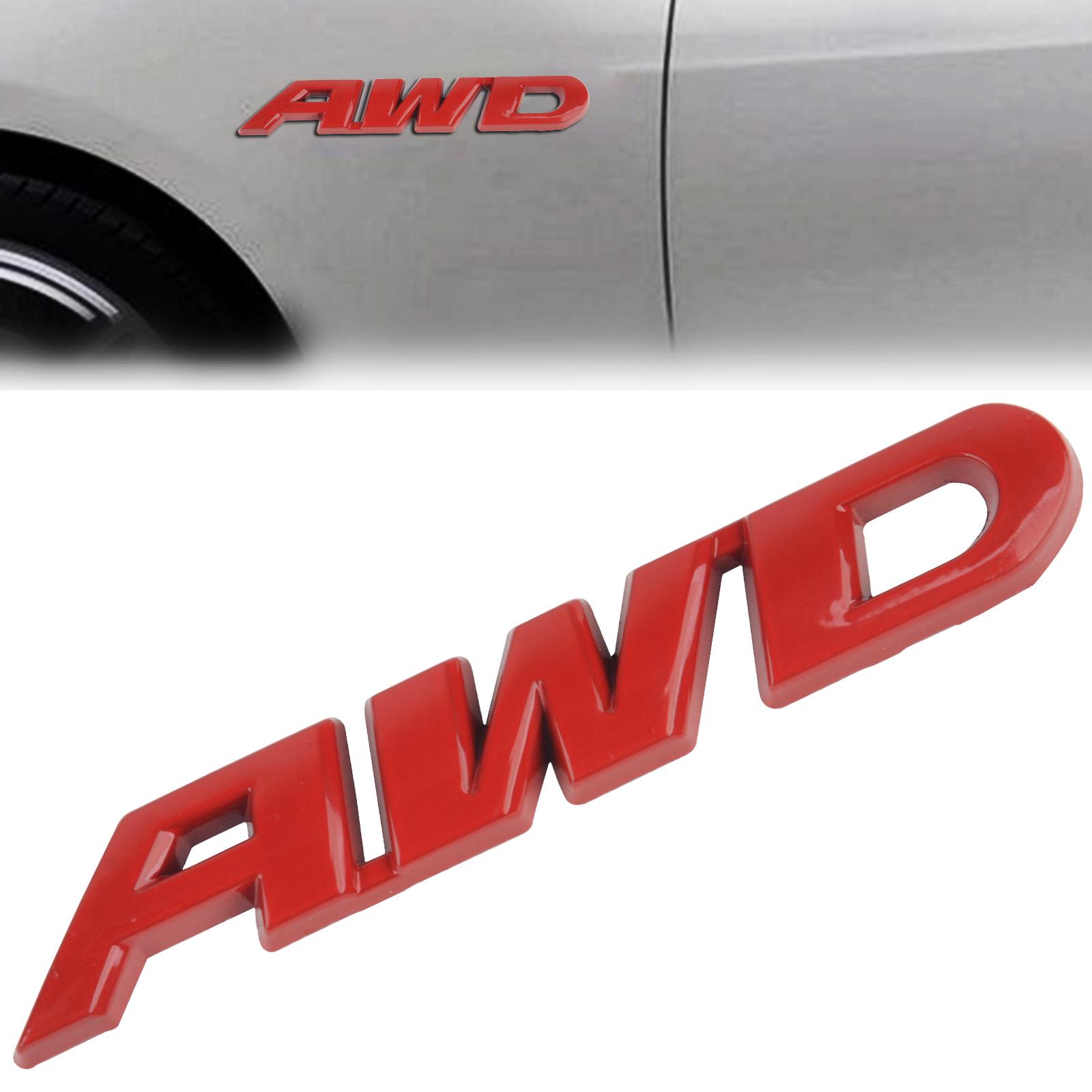 

9*1,5 см металл AWD кузов автомобиля эмблема значок наклейка наклейка для Honda Subaru красный