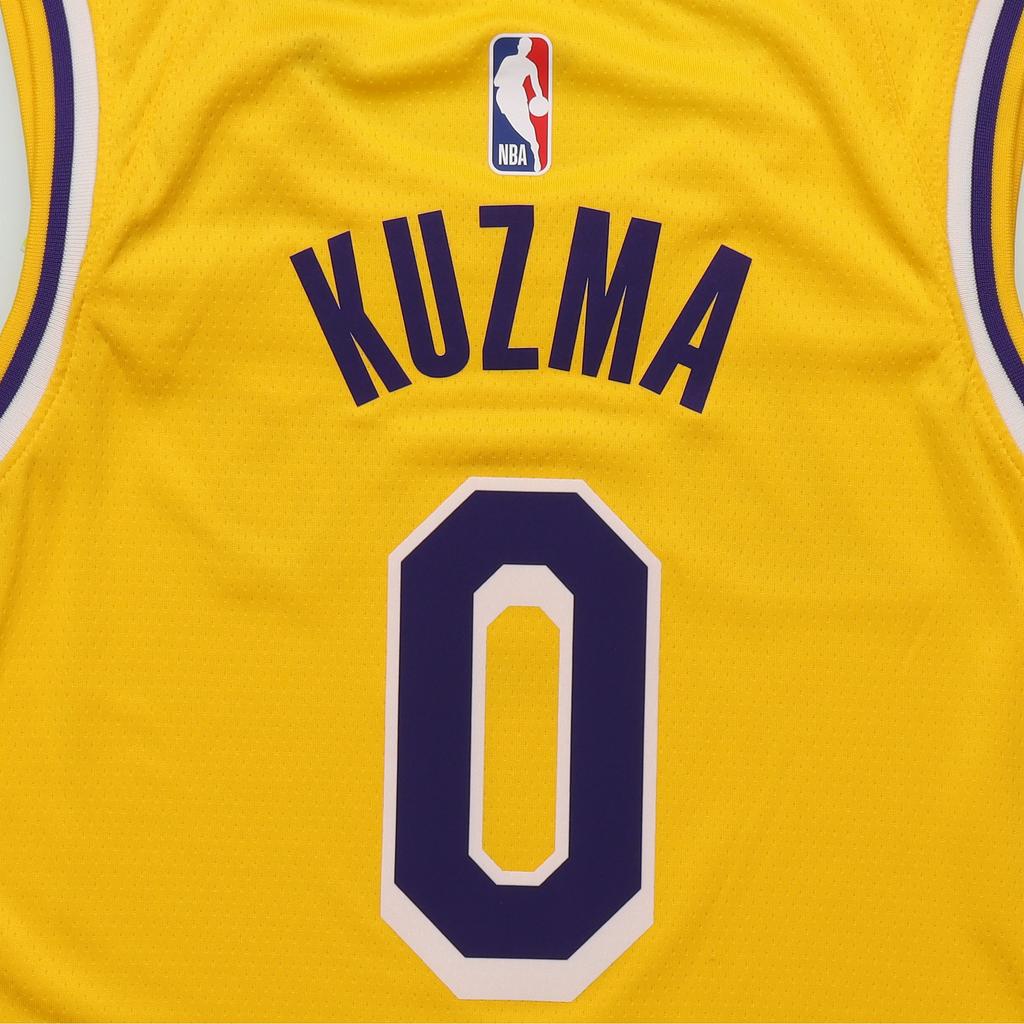 Nike NBA 20-21 Season Lakers Kuzma No. 0 Basketball Tank Top Men Tops Amarillo-Yellow CW3669-735