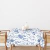 Vintage Floral Blue White Flower Rectangle Tablecloth Dining Room Decor Waterproof Tablecloth For Table Holiday Party Decoration