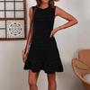 Sleeveless Lace Up Solid Color Casual Women's Dresses