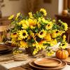 Sunflower Artificial Flower Ball for Harvest Festival, Thanksgiving, Wedding, Table Decoration, and Halloween.