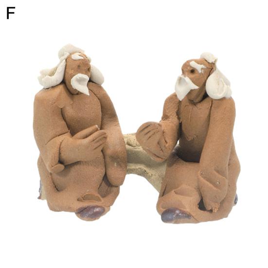 Classic Fish Tank Ornament Handmade Pollution-free Realistic Traditional Chinese Old Man Miniature Aquarium Accessories