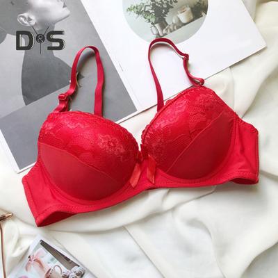 Dames Plus Size Push Up BH Sexy Bloemkant Volledige Cup Beugel BH Gewatteerde Ondersteunende Alledaagse BH voor Zware Borsten