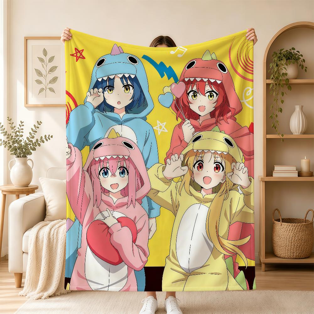 Anime B-Bocchi The R-Rock Blanket For Soft Warm Knee For Bedroom Living Room Bed Sofa Camping Picnic Office Gift