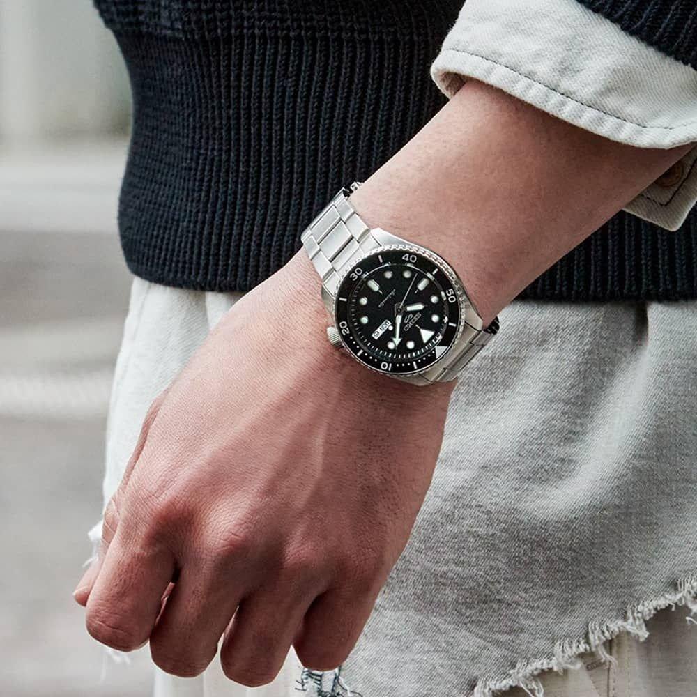 Seiko 5 Sports SRPD55K1 Czarna Tarcza Automatyczny Zegarek Męski