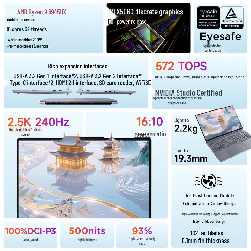 Lenovo ThinkBook 16P 16-inch Laptop (CN version)