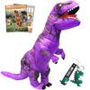 GOKEI Dinosaur Halloween Inflatable Tyrannosaurus Rex Perfect for School and Events Costume, Adult, Costume, Boys' Costume, Purple, Christmas,