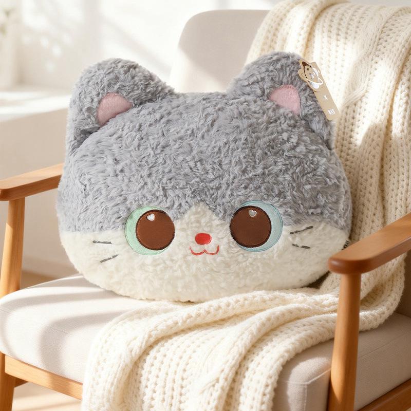 Black Cat Plush Toy: Cute Snot Bear Series Lumbar Cushion & Children's Pillow