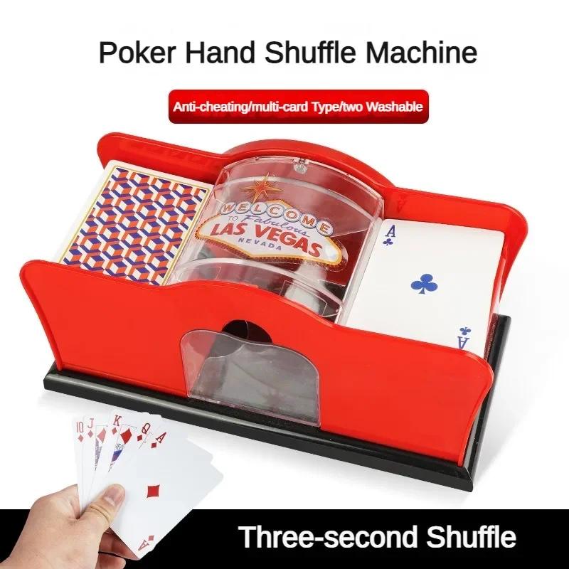 Poker Hand Shuffler 2 deck Rack Snadné a jednoduché ruční míchání pro kasino Rodinná dovolená Vánoční večírek Fair Zábava