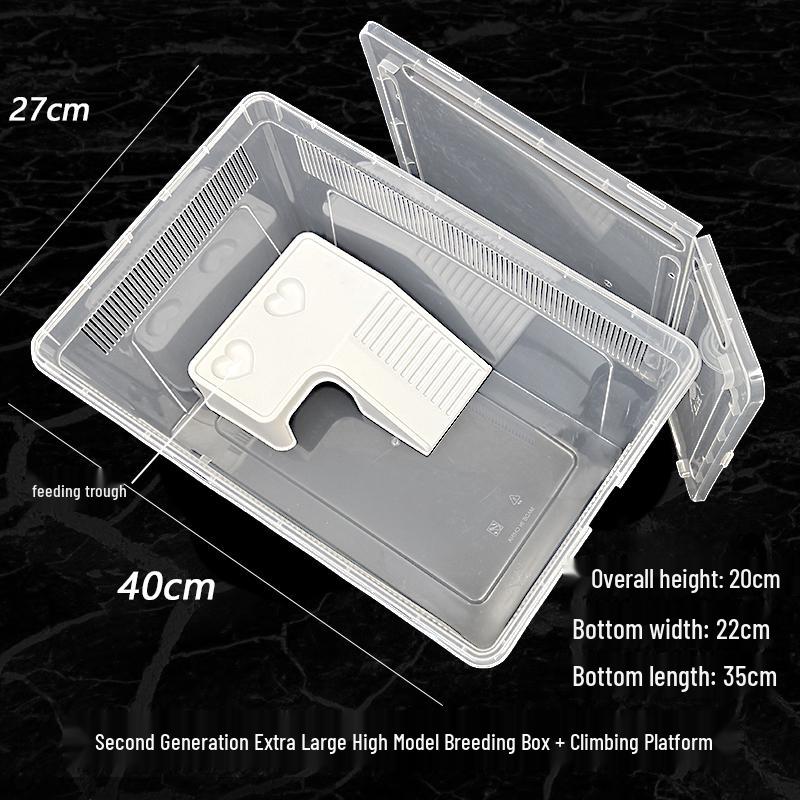 2nd Gen Reptile Breeding Box for Spiders, Frogs, Snails, Silkworms, Geckos, Snakes, and Turtles