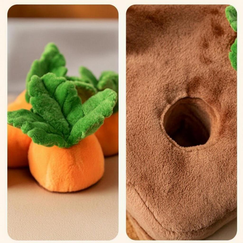 Carrot Pulling Toy Montessori Cuddly Board with Carrots GentlePull for Young Children,