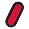 2Pcs 12-24V Red LED Car Truck Trailer Oval Side Marker Turn Signal Light Lamp